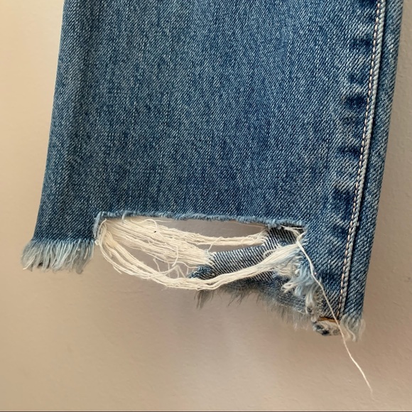 High Rise Vintage Straight Button Fly Ripped Jeans - Picture 11 of 14